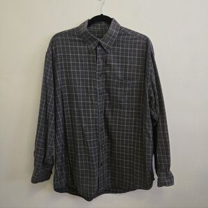 Oscar De La Renta Menswear Plaid Button-Down Shirt Size L